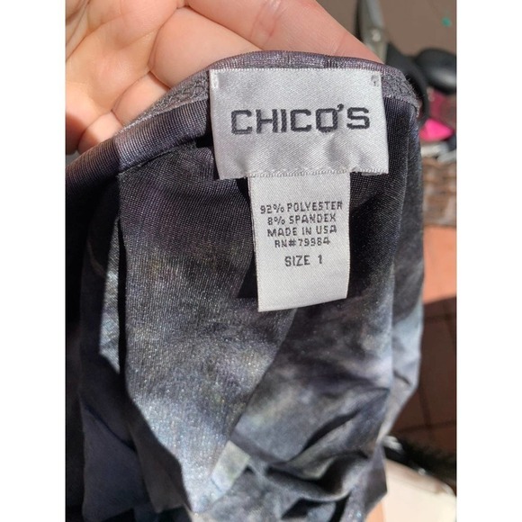 Chico's Metallic Animal Print Blouse - Picture 6 of 6